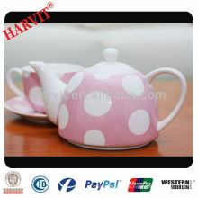 Кофейный набор для чайных сервизов 3PC Pink White Dotted